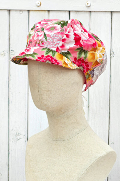 Casquette KAME Grues argent rose