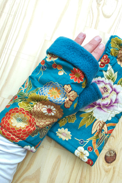 Mitaines KOYUKI Hanabi turquoise