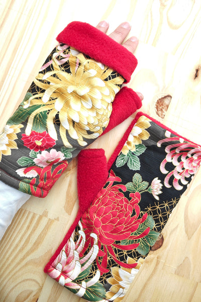 Mitaines KOYUKI Kiku rouge