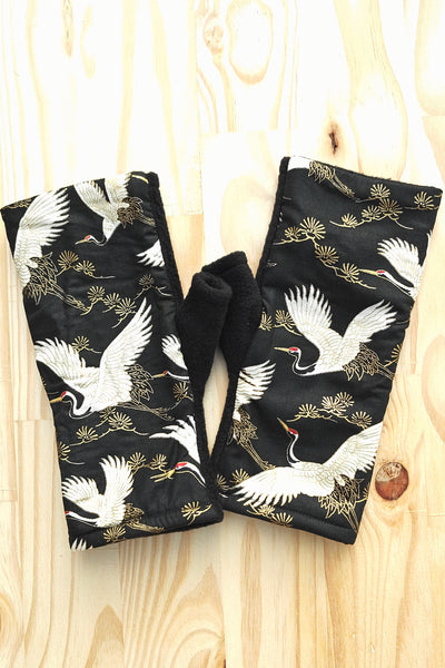 Mitaines KOYUKI Envol de grues noir