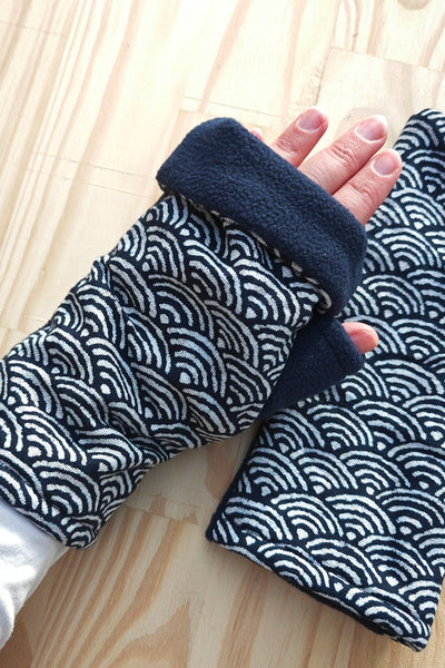 Mitaines KOYUKI Grand Nami indigo