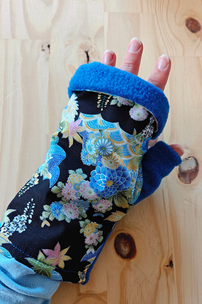 Mitaines KOYUKI Bouquet dans les nuages bleu