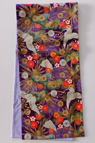 Echarpe MIRE Grues dans les pins violet clair