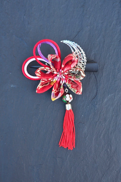 Barrette TOURNESOL Hana rouge