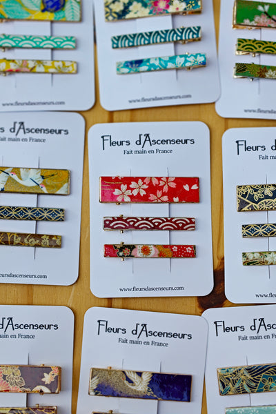 TRIO de petites pinces WASHI Avril