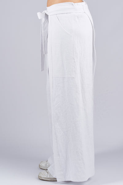 Pantalon PECHEUR blanc - Fleurs d'Ascenseurs