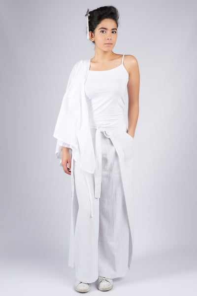 Pantalon PECHEUR blanc - Fleurs d'Ascenseurs