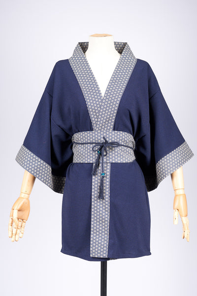 Kimono HIME bleu marine - Fleurs d'Ascenseurs