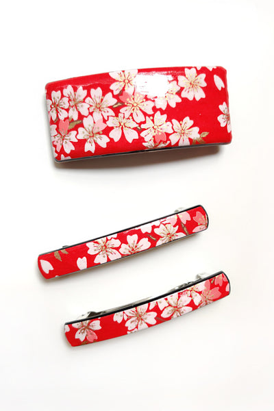 Petite pince WASHI Cerisier rouge