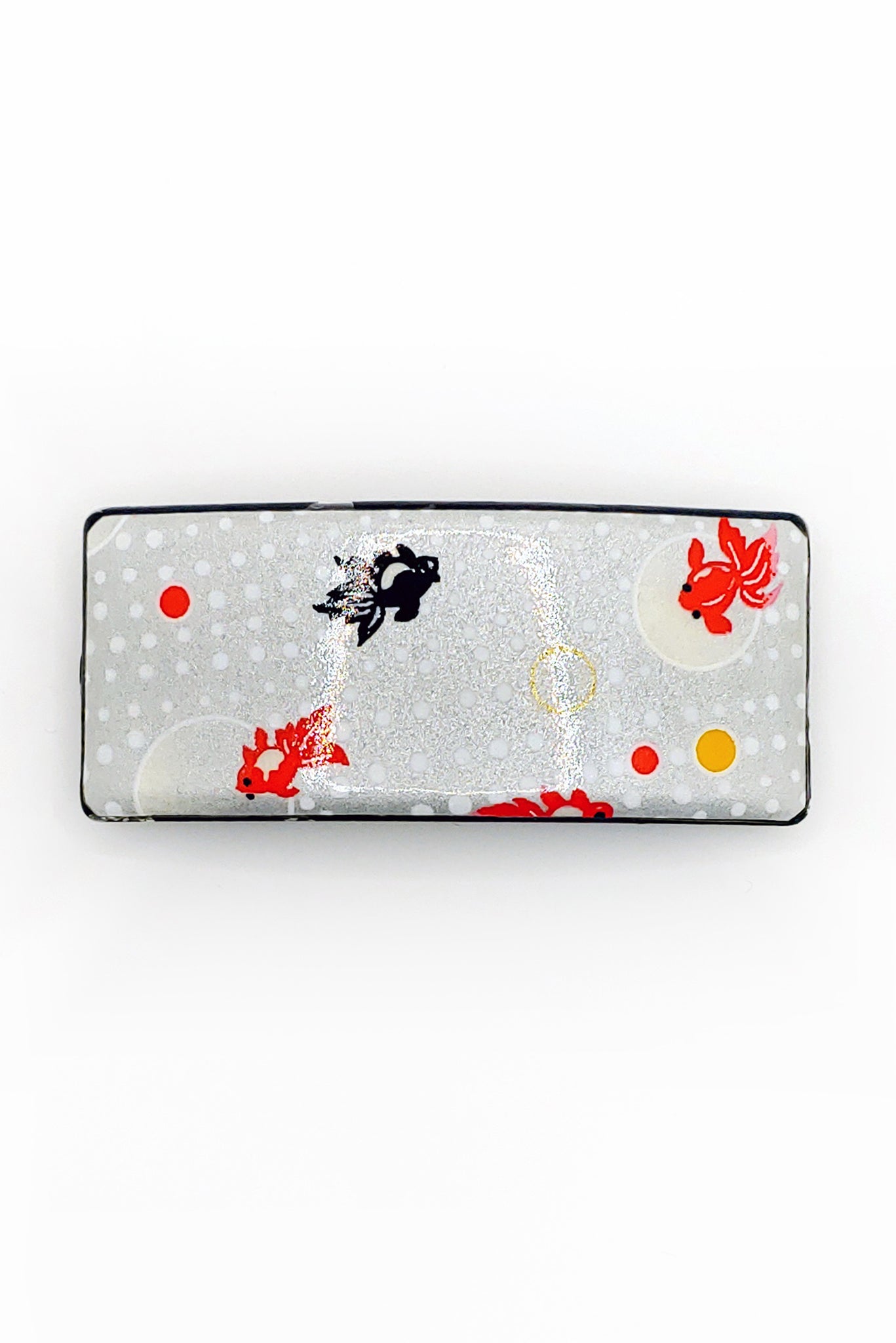 Barrette large WASHI Poissons argent - Fleurs d'Ascenseurs