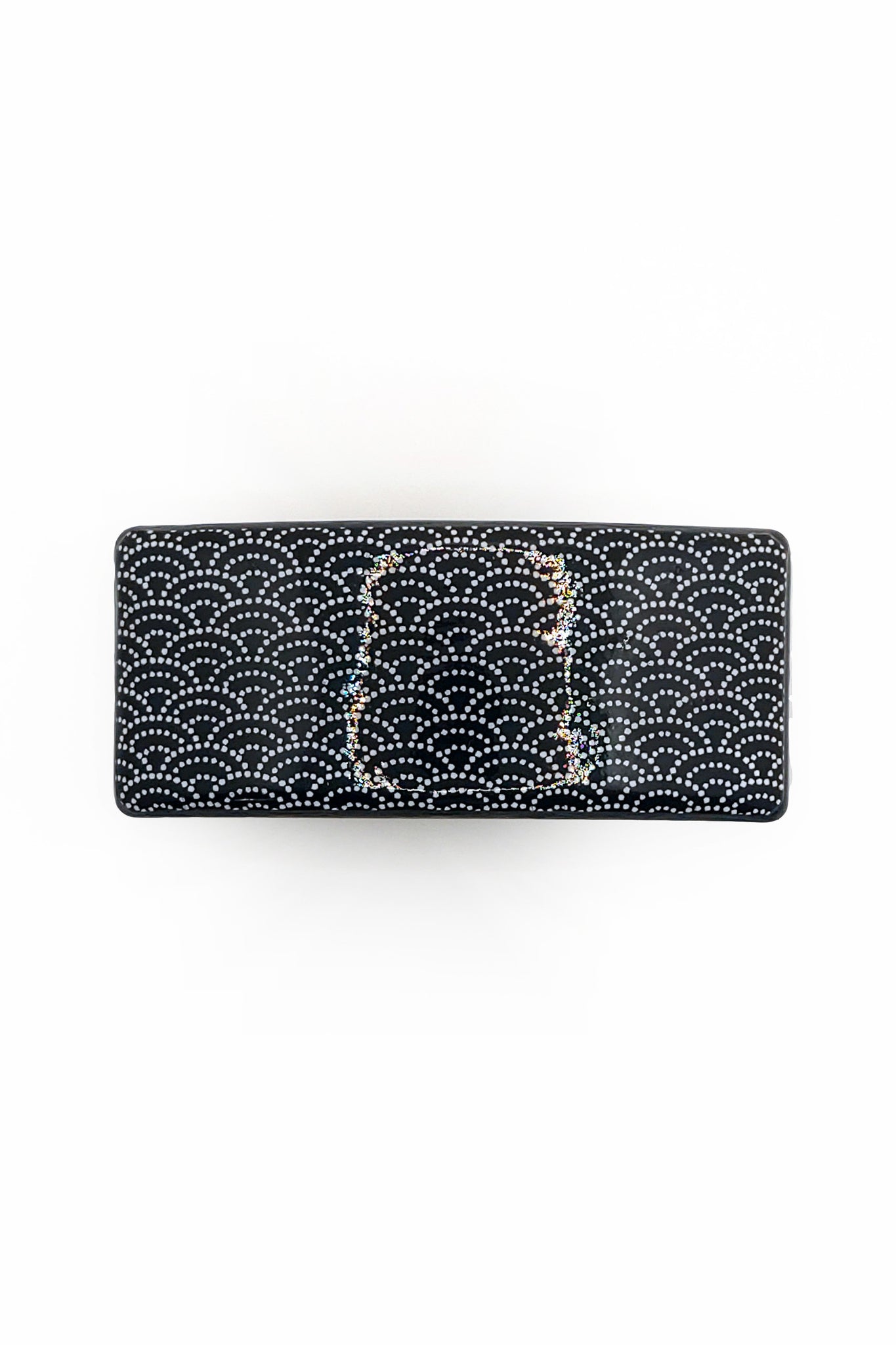 Barrette large WASHI Nami point noir - Fleurs d'Ascenseurs