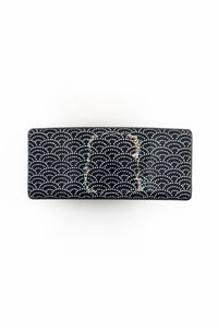 Barrette large WASHI Nami point noir - Fleurs d'Ascenseurs