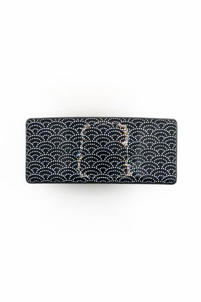 Barrette large WASHI Nami point noir - Fleurs d'Ascenseurs