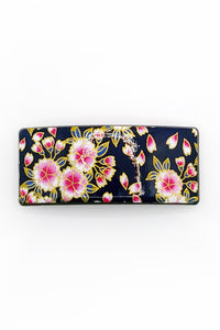 Barrette large WASHI Prunier violet - Fleurs d'Ascenseurs