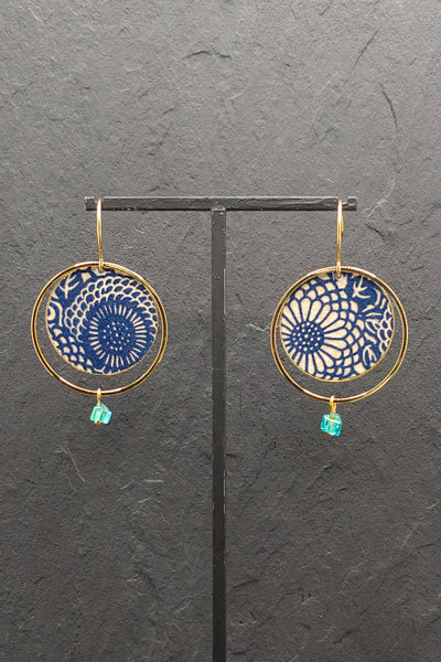 Boucles d'oreilles ASAHI Porcelaine - Fleurs d'Ascenseurs