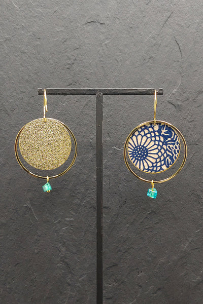 Boucles d'oreilles ASAHI Porcelaine - Fleurs d'Ascenseurs