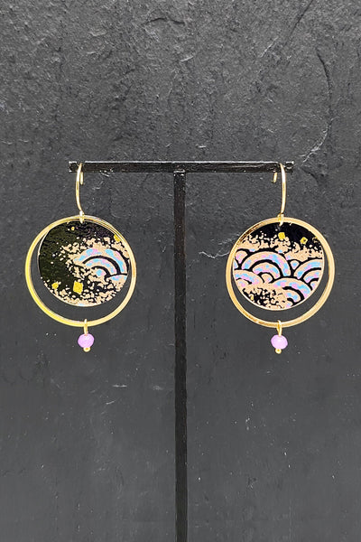 Boucles d'oreilles ASAHI Vague disco - Fleurs d'Ascenseurs