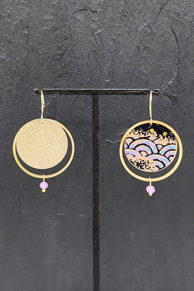 Boucles d'oreilles ASAHI Vague disco - Fleurs d'Ascenseurs