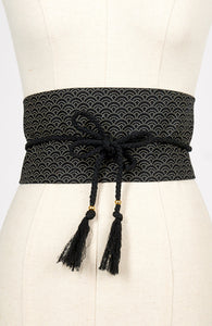 Ceinture OBI nami noire - Fleurs d'Ascenseurs