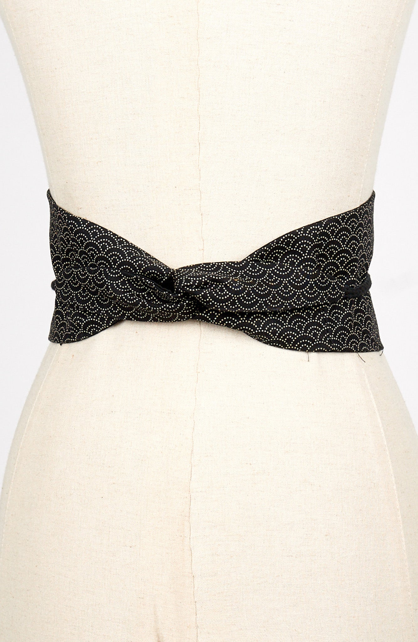 Ceinture OBI nami noir Fleurs d Ascenseurs Paris