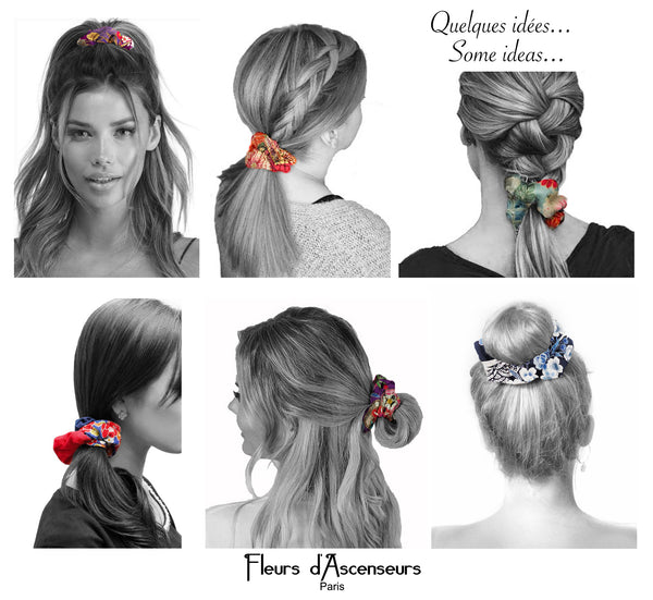 CHU CHU ! Asanoha marine, chouchou japonais pour cheveux - Fleurs d'Ascenseurs