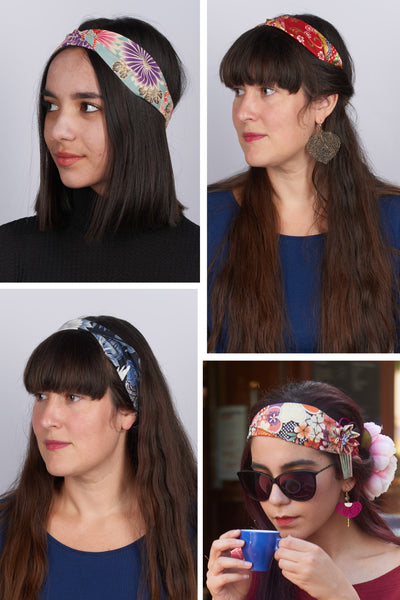 Bandeau à cheveux Momotsuru rouge