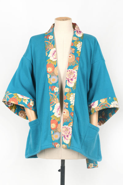 Kimono KOKOON Hanabi turquoise - Fleurs d'Ascenseurs