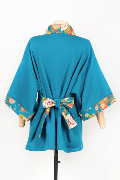 Kimono KOKOON Hanabi turquoise - Fleurs d'Ascenseurs