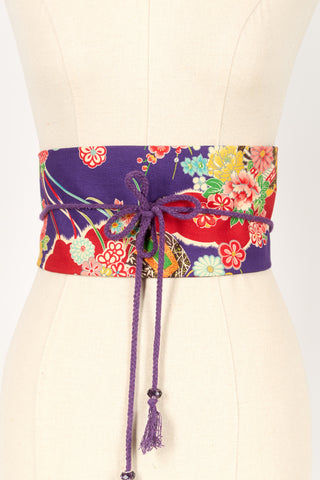 Ceinture OBI Kumo violet - Fleurs d'Ascenseurs