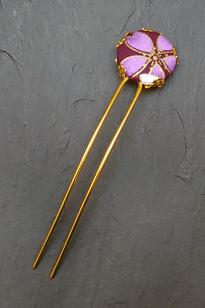 Epingle COURBE Papillons et sakura violet - Fleurs d'Ascenseurs