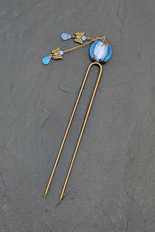 Epingle PAPILLON bleu - Fleurs d'Ascenseurs