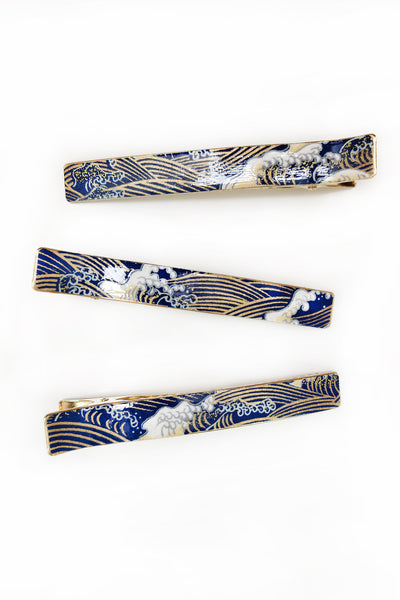 Grande Pince Pélican WASHI Vague bleue