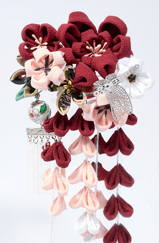 Grande épingle Kanzashi MADELINE - Fleurs d'Ascenseurs