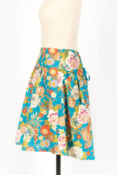 Jupe HANJU Hanabi turquoise - Fleurs d'Ascenseurs