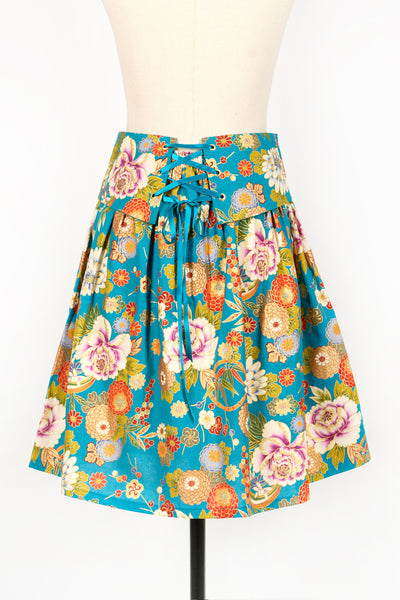 Jupe HANJU Hanabi turquoise - Fleurs d'Ascenseurs