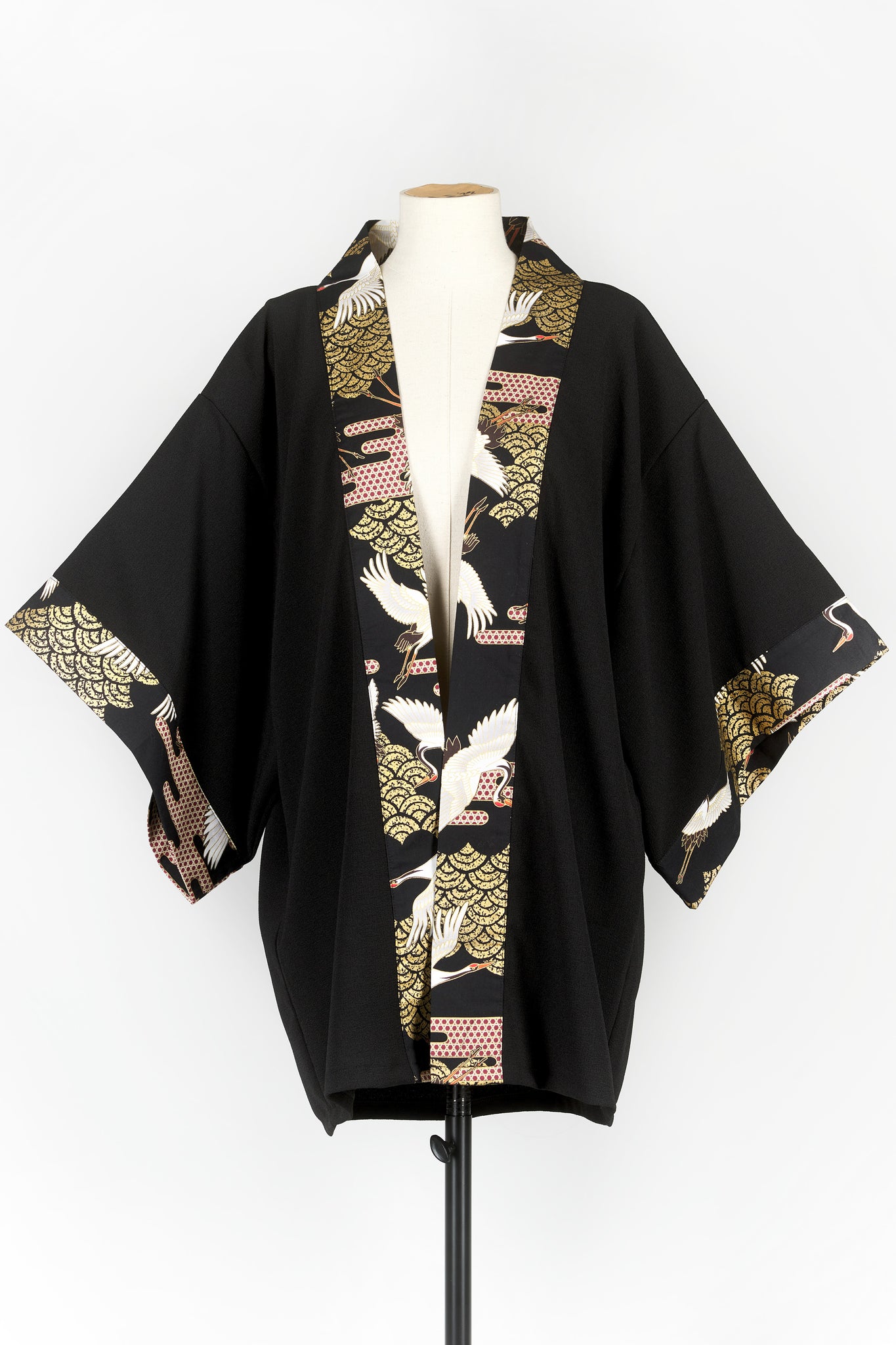 Kimono HIME Kanage noir - Fleurs d'Ascenseurs