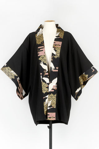 Kimono HIME Kanage noir - Fleurs d'Ascenseurs