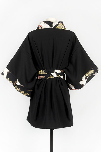 Kimono HIME Kanage noir - Fleurs d'Ascenseurs