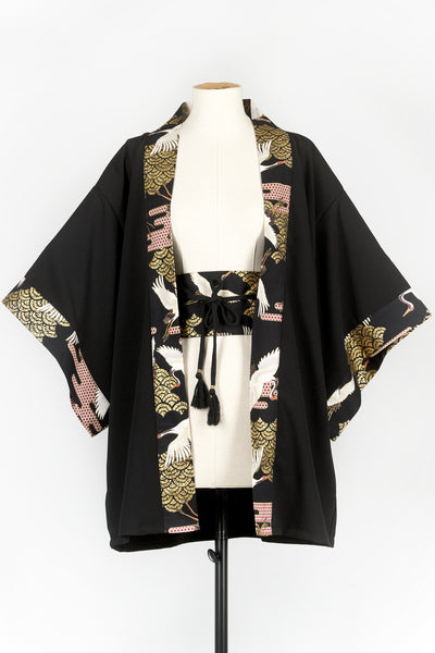 Kimono HIME Kanage noir - Fleurs d'Ascenseurs