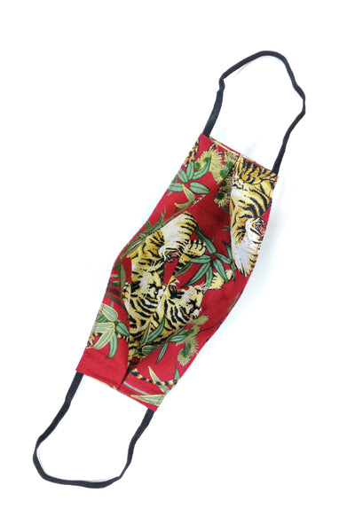 Masque de protection AFNOR en tissu Tigre rouge