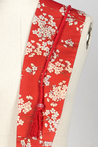Ceinture OBI Sakura rouge - Fleurs d'Ascenseurs