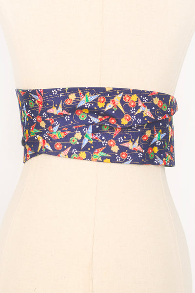 Ceinture OBI Mini origami marine - Fleurs d'Ascenseurs