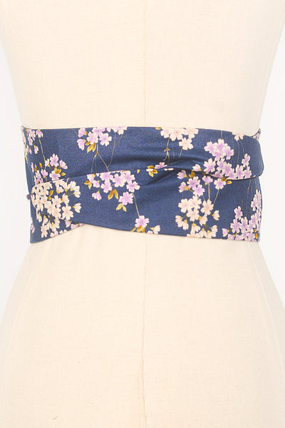 Ceinture OBI Sakura marine - Fleurs d'Ascenseurs