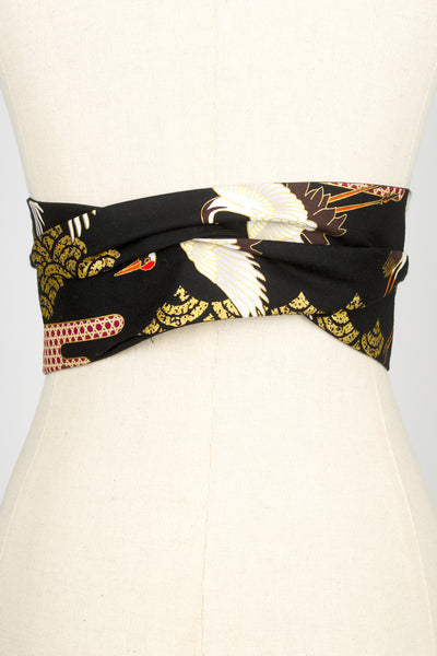 Ceinture OBI Grues Kanage noir