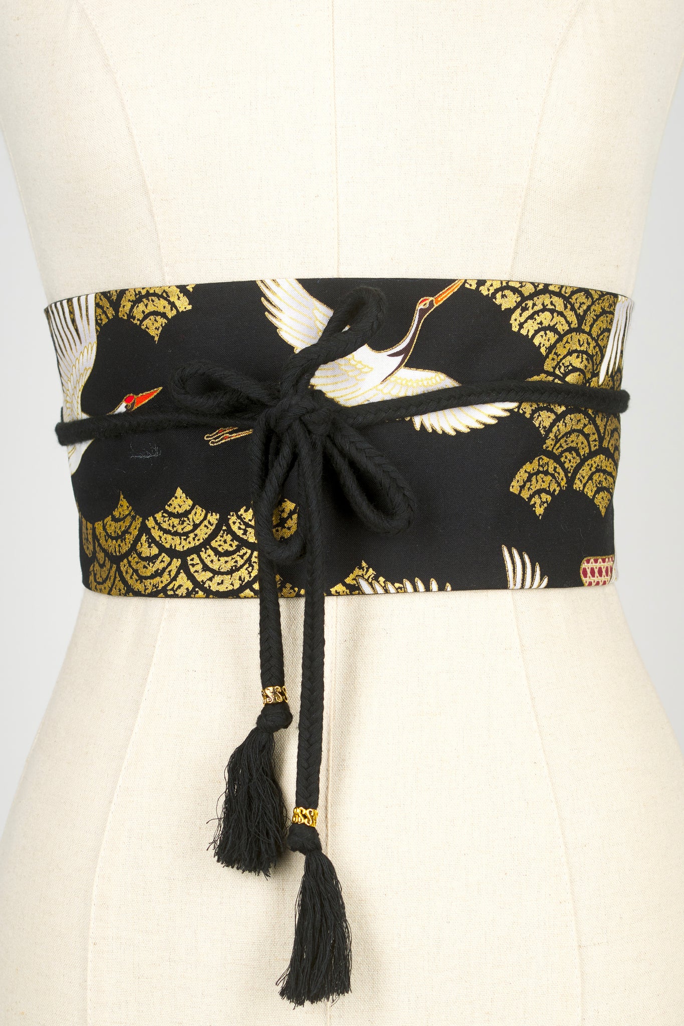 Ceinture OBI Grues Kanage noir