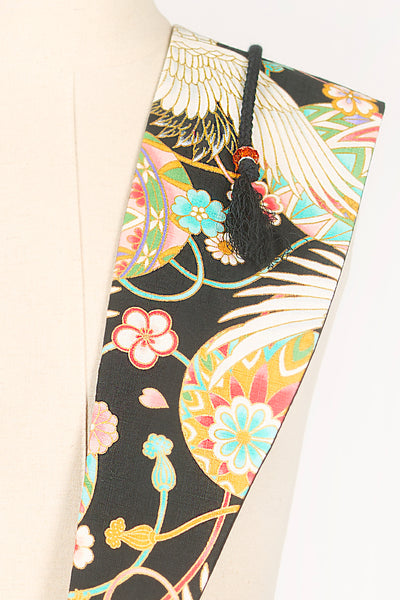 Ceinture OBI Temari noir - Fleurs d'Ascenseurs