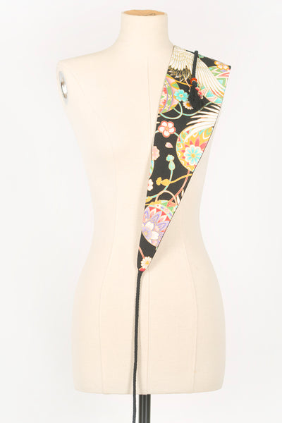 Ceinture OBI Temari noir - Fleurs d'Ascenseurs
