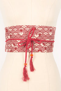 Ceinture OBI Neko bordeaux - Fleurs d'Ascenseurs