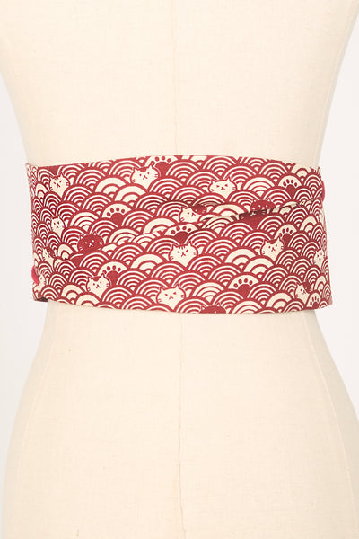 Ceinture OBI Neko bordeaux - Fleurs d'Ascenseurs