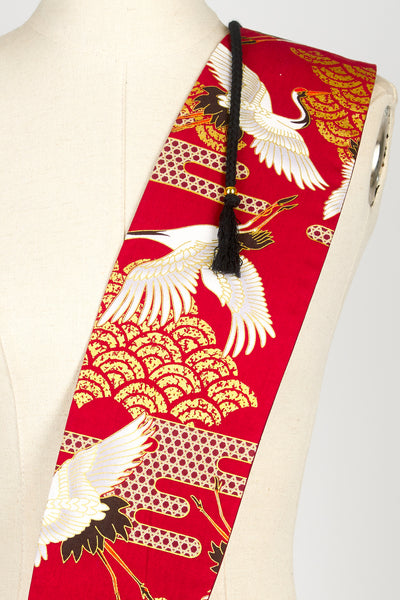 Ceinture OBI Grues Kanage bordeaux